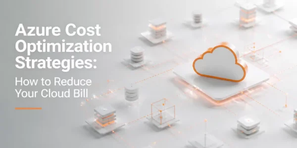 A modern visualization of cloud data management illustrating Azure cost optimization strategies.